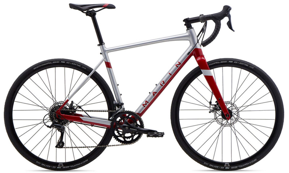 Фотографія Велосипед Marin GESTALT 1 28" (2020) 2020 Сріблясто-червоний